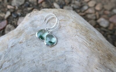 Ernite Faceted Glass Drop Earrings