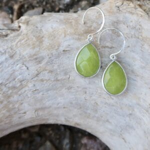 Peridot Green Pendant Earrings