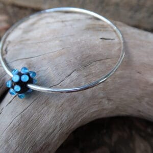 Polka Dot Glass Bead Bangle
