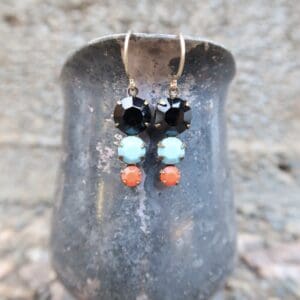 Vintage Crystal Stacked Earrings