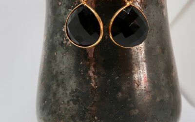 Black Onyx Faceted Earrings