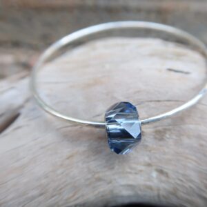 Silver Swarovski Crystal Bangle