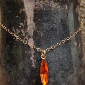 Vintage Sunset Orange Necklace