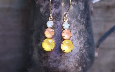 Vintage Crystal Drop Earrings